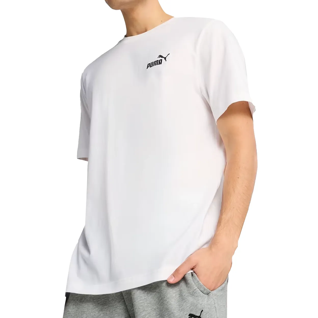 Puma Camiseta 682534-02 M ESS SMALL NO.1 White Algodao -2-